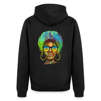 Amazigh - Veste à capuche bio Premium Unisexe - noir - Dos - Nico (187cm)