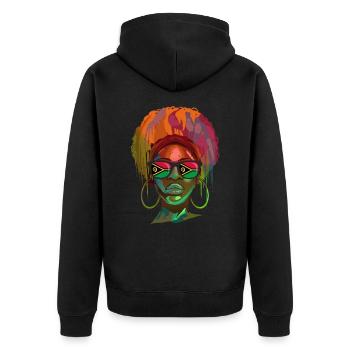 Vanuatu - Veste à capuche bio Premium Unisexe - noir - Dos - Nico (187cm)