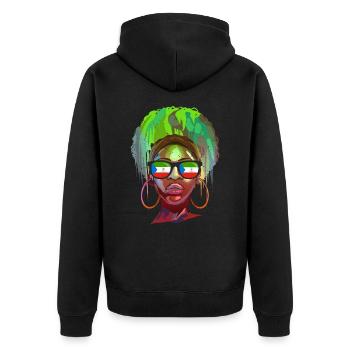 Guinée équatoriale - Veste à capuche bio Premium Unisexe - noir - Dos - Nico (187cm)