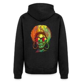 Guinée-Bissau - Veste à capuche bio Premium Unisexe - noir - Dos - Nico (187cm)