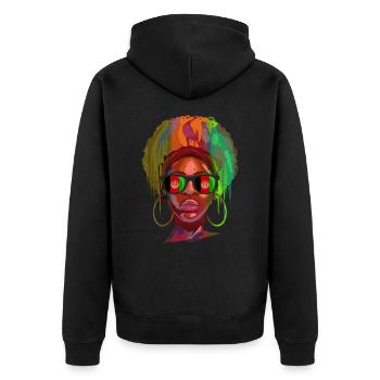 Afghanistan - Veste à capuche bio Premium Unisexe - noir - Dos - Nico (187cm)