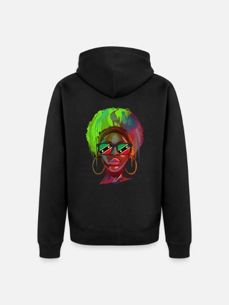 Saint Kitts and Nevis - Unisex Premium Organic Zip Hoodie - black