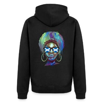 Ecosse - Veste à capuche bio Premium Unisexe - noir - Dos - Nico (187cm)