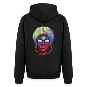 Slovénie - Veste à capuche bio Premium Unisexe - noir - Dos - Nico (187cm)