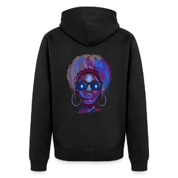 Guam - Veste à capuche bio Premium Unisexe - noir - Dos - Nico (187cm)