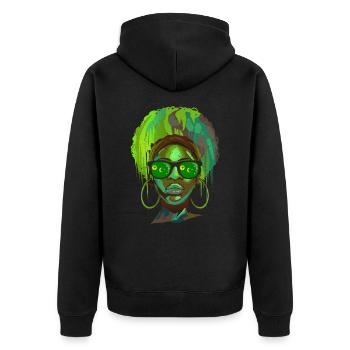 Îles Cocos - Veste à capuche bio Premium Unisexe - noir - Dos - Nico (187cm)