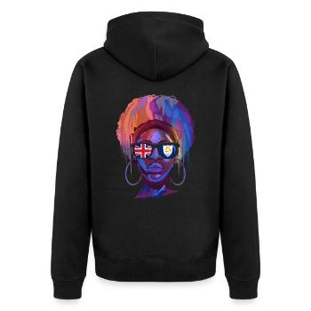 Anguilla - Veste à capuche bio Premium Unisexe - noir - Dos - Nico (187cm)