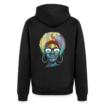 Saint-Marin - Veste à capuche bio Premium Unisexe - noir - Dos - Nico (187cm)