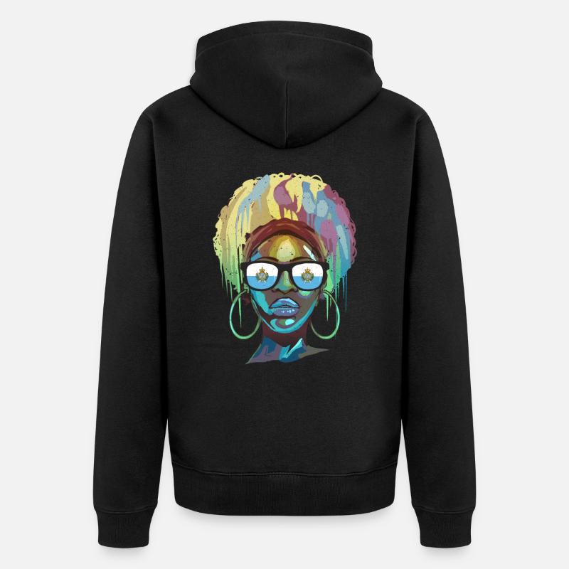 Saint-Marin - Veste à capuche bio Premium Unisexe - noir
