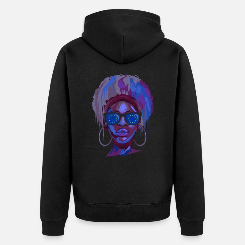 Union européenne - Veste à capuche bio Premium Unisexe - noir