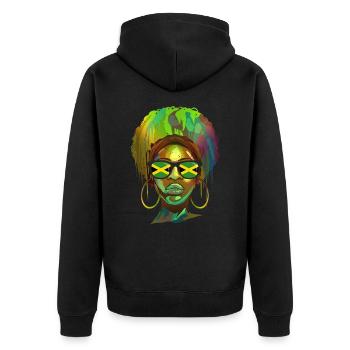 Jamaïque - Veste à capuche bio Premium Unisexe - noir - Dos - Nico (187cm)
