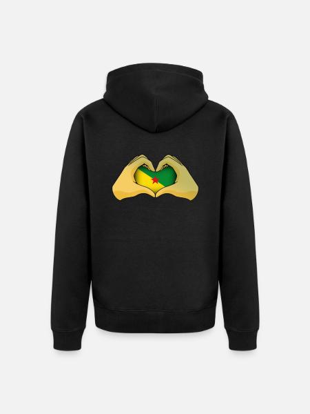 French Guiana - Unisex Premium Organic Zip Hoodie - black