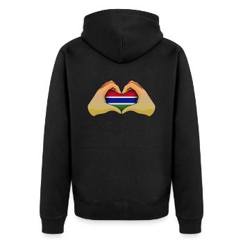 Gambie - Veste à capuche bio Premium Unisexe - noir - Dos - Nico (187cm)
