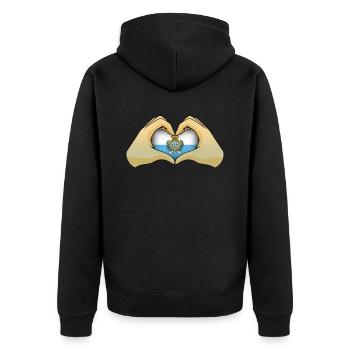 Saint-Marin - Veste à capuche bio Premium Unisexe - noir - Dos - Nico (187cm)