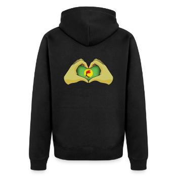 Zaïre - Veste à capuche bio Premium Unisexe - noir - Dos - Nico (187cm)