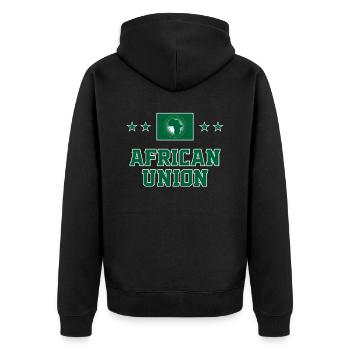 Union africaine - Veste à capuche bio Premium Unisexe - noir - Dos - Nico (187cm)