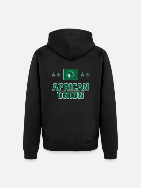 African Union - Unisex Premium Organic Zip Hoodie - black