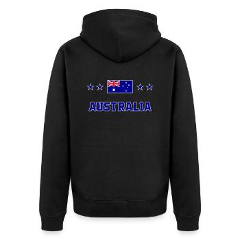 Australie - Veste à capuche bio Premium Unisexe - noir - Dos - Nico (187cm)