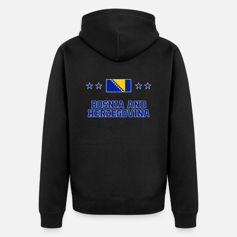Bosnie et Herzégovine - Veste à capuche bio Premium Unisexe - noir