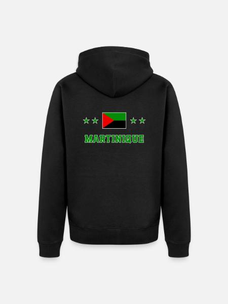 Martinique - Unisex Premium Organic Zip Hoodie - black