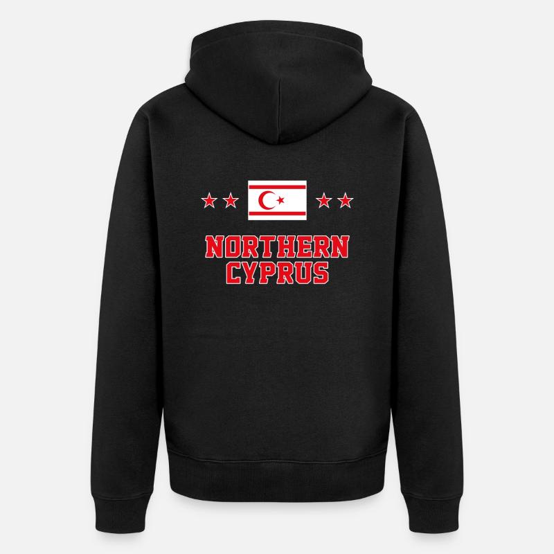 Chypre du Nord - Veste à capuche bio Premium Unisexe - noir
