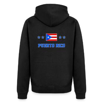 Puerto Rico - Veste à capuche bio Premium Unisexe - noir - Dos - Nico (187cm)