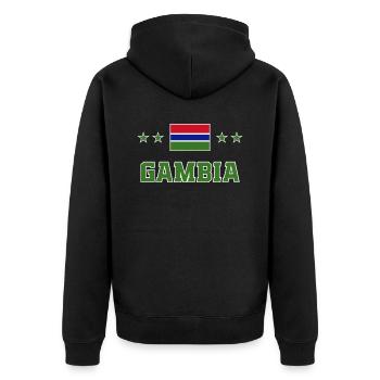 Gambie - Veste à capuche bio Premium Unisexe - noir - Dos - Nico (187cm)