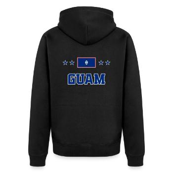 Guam - Veste à capuche bio Premium Unisexe - noir - Dos - Nico (187cm)