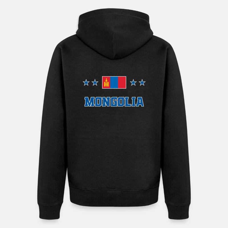 Mongolie - Veste à capuche bio Premium Unisexe - noir