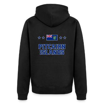 Pitcairn (Îles) - Veste à capuche bio Premium Unisexe - noir - Dos - Nico (187cm)