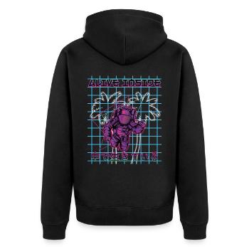 80 ' s rétro Vaporwave esthétique astronaute - Veste à capuche bio Premium Unisexe - noir - Dos - Nico (187cm)