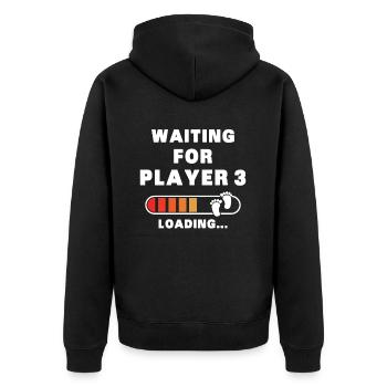 First Time Dad Mom Dad Mommy First Child - Unisex Premium Organic Zip Hoodie - black - Back - Nico (187cm)