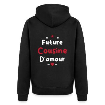 Future cousine d'amour - Veste à capuche bio Premium Unisexe - noir - Dos - Nico (187cm)