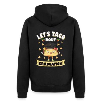 Cérémonie de remise des diplômes Let’s Taco Bout - Veste à capuche bio Premium Unisexe - noir - Dos - Nico (187cm)