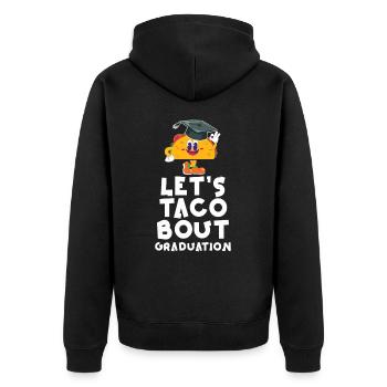 Cérémonie de remise des diplômes Let’s Taco Bout - Veste à capuche bio Premium Unisexe - noir - Dos - Nico (187cm)