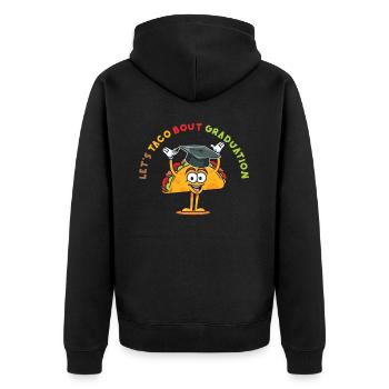 Cérémonie de remise des diplômes Let’s Taco Bout - Veste à capuche bio Premium Unisexe - noir - Dos - Nico (187cm)