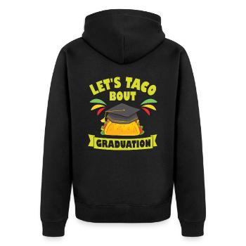 Cérémonie de remise des diplômes Let’s Taco Bout - Veste à capuche bio Premium Unisexe - noir - Dos - Nico (187cm)