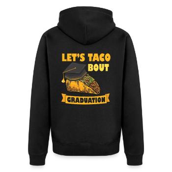 Cérémonie de remise des diplômes Let’s Taco Bout - Veste à capuche bio Premium Unisexe - noir - Dos - Nico (187cm)
