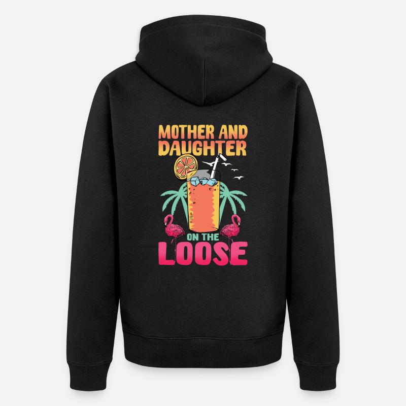 Mutter-tochter-mutter-tochter-reise 2024 - Unisex Premium Bio Zip Hoodie - Schwarz