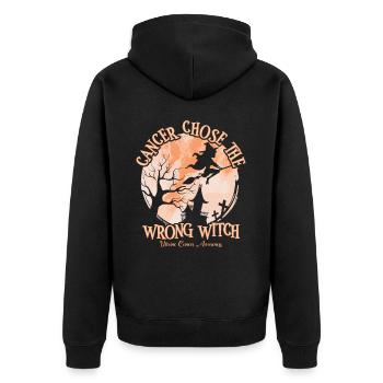 Cancer Pêche sorcière Cancer de l’utérus - Veste à capuche bio Premium Unisexe - noir - Dos - Nico (187cm)