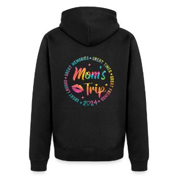 Week-end entre filles : sortie des mères 2024 - Veste à capuche bio Premium Unisexe - noir - Dos - Nico (187cm)