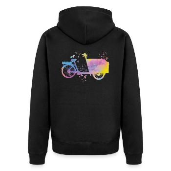Heavy Duty Bike Cargo Bike Cargo Bike Cargo Bike - Veste à capuche bio Premium Unisexe - noir - Dos - Nico (187cm)