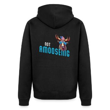 Orignal frais non amossant - Veste à capuche bio Premium Unisexe - noir - Dos - Nico (187cm)