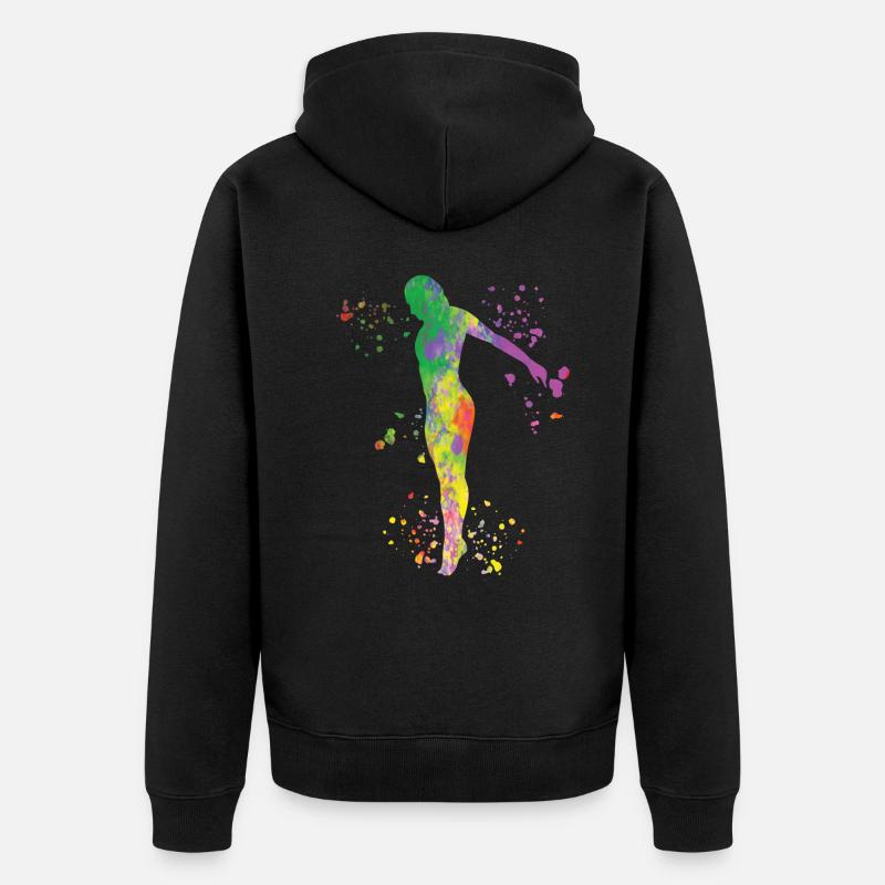 Plongée Plongée Plongée synchronisée - Veste à capuche bio Premium Unisexe - noir