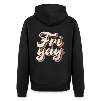 Fri Yay Enseignants Ambiance du week-end de l’école - Veste à capuche bio Premium Unisexe - noir - Dos - Nico (187cm)