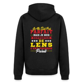Idée Cadeau Pour Supporter Lensois - Veste à capuche bio Premium Unisexe - noir - Dos - Nico (187cm)