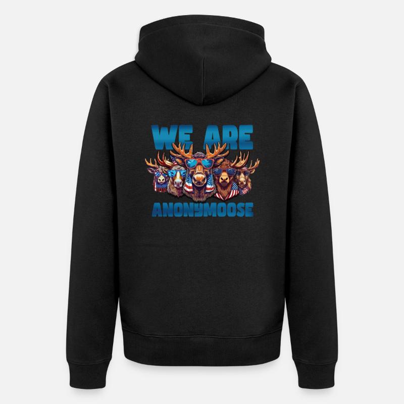 Nous sommes Anonymoose Cool Moose - Veste à capuche bio Premium Unisexe - noir