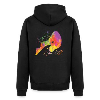Diving Synchronized Diving - Unisex Premium Organic Zip Hoodie - black - Back - Nico (187cm)