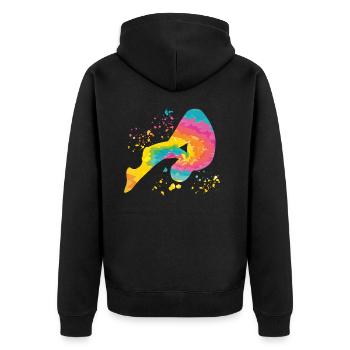 Diving Synchronized Diving - Unisex Premium Organic Zip Hoodie - black - Back - Nico (187cm)