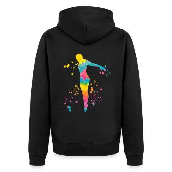 Diving, Artistic Jumping, Synchronized Diving - Unisex Premium Organic Zip Hoodie - black - Back - Nico (187cm)